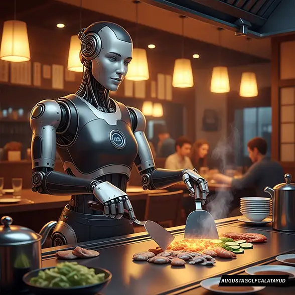 Robot Memasak Makanan di Restoran Jepang